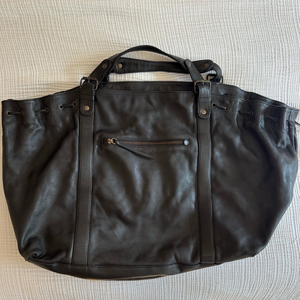 Gerard Darel Black Leather Hobo Bag